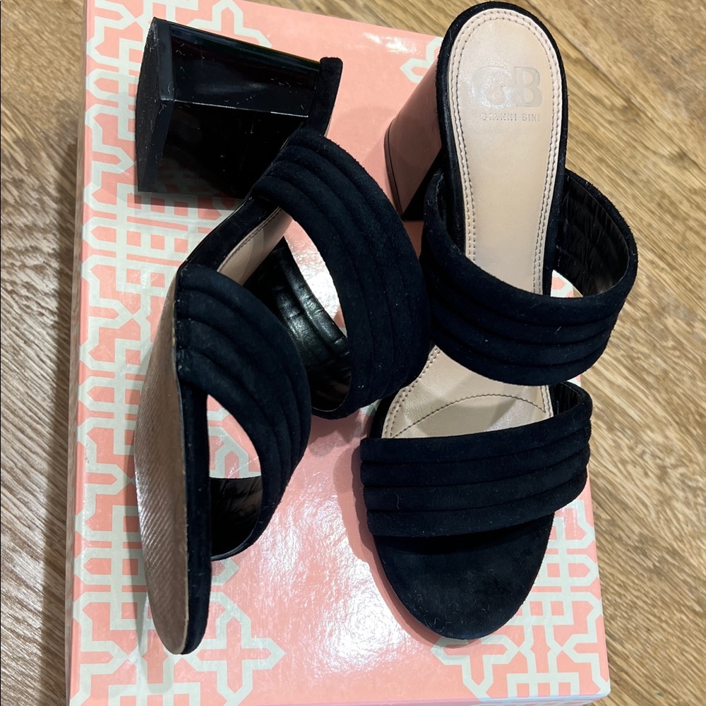 Gianni Bini Black Strappy Heels